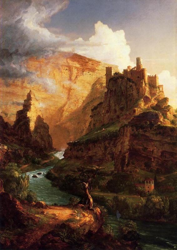 Thomas Cole Valley of the Vaucluse France oil painting art